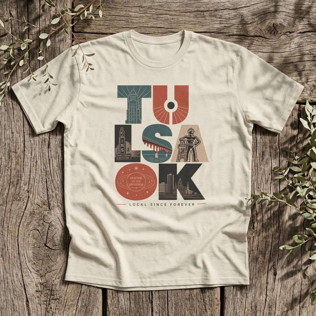 Tulsa Outline with Landmarks - AS Colour 5001